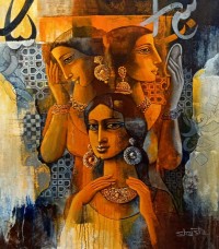 Shaista Momin, Untitled, 24 x 30 Inch, Acrylic on Canvas, Figurative Painting, AC-SHM-044